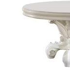Table à manger Versailles 60 po Fini blanc cassé de style PU - Meubles Acme