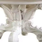 Table à manger Versailles 60 po Fini blanc cassé de style PU - Meubles Acme