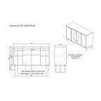Buffet Andrew moderne milieu de siècle Chêne clair/Noir - miBasics