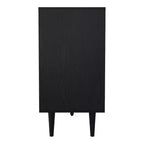 Buffet Andrew moderne milieu de siècle Chêne clair/Noir - miBasics