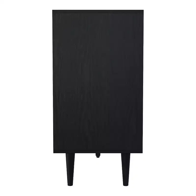 Buffet Andrew moderne milieu de siècle Chêne clair/Noir - miBasics