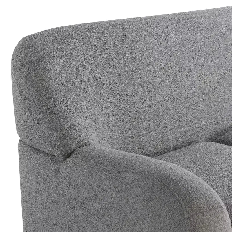 Lifestyle Solutions Causeuse Jade Boucle Grise