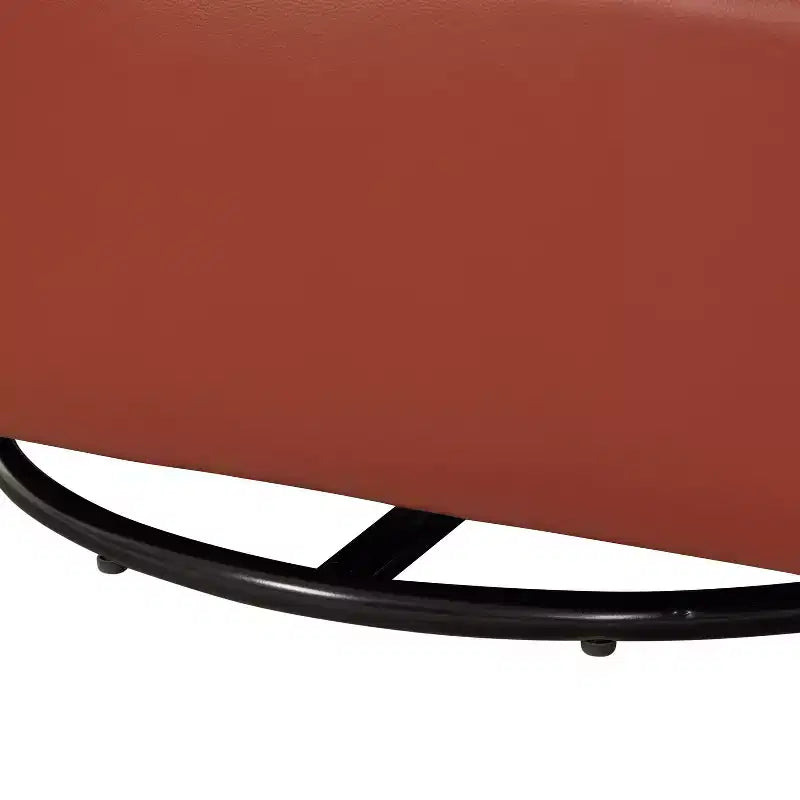 Fauteuil à bascule pivotant en cuir pleine fleur Erenson Comfort Pointe Caramel