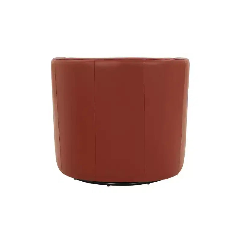 Fauteuil à bascule pivotant en cuir pleine fleur Erenson Comfort Pointe Caramel