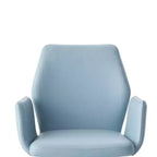 Fauteuil d'appoint Segismunda 24 po en cuir bleu clair/fini noir - Acme Furniture