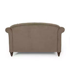 Freas Contemporary Tufted Double Chaise Lounge : Accoudoirs Volutés Élégants, Pieds en Bois de Bouleau - Christopher Knight Home