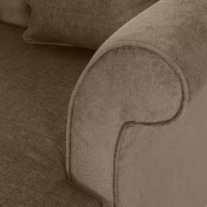 Freas Contemporary Tufted Double Chaise Lounge : Accoudoirs Volutés Élégants, Pieds en Bois de Bouleau - Christopher Knight Home