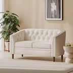 Christopher Knight Home Canapé deux places capitonné Cantrell beige/espresso