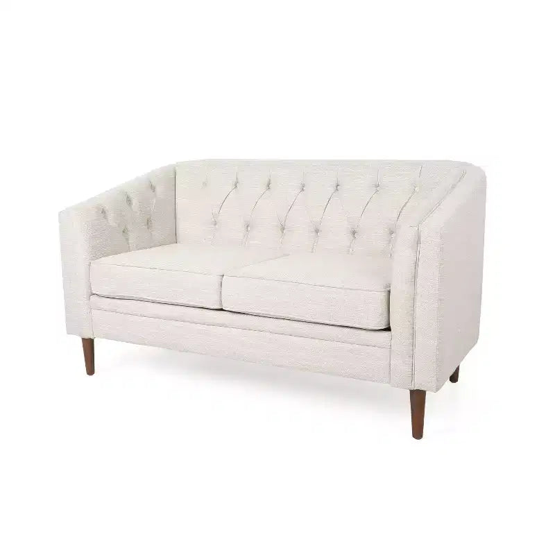 Christopher Knight Home Canapé deux places capitonné Cantrell beige/espresso