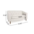 Christopher Knight Home Canapé deux places capitonné Cantrell beige/espresso