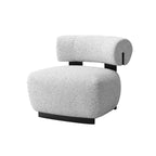 Manhattan Comfort Lot de 2 chaises d'appoint modernes en tissu tissé Bartow, Ivoire/Noir