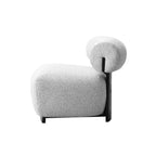 Manhattan Comfort Lot de 2 chaises d'appoint modernes en tissu tissé Bartow, Ivoire/Noir
