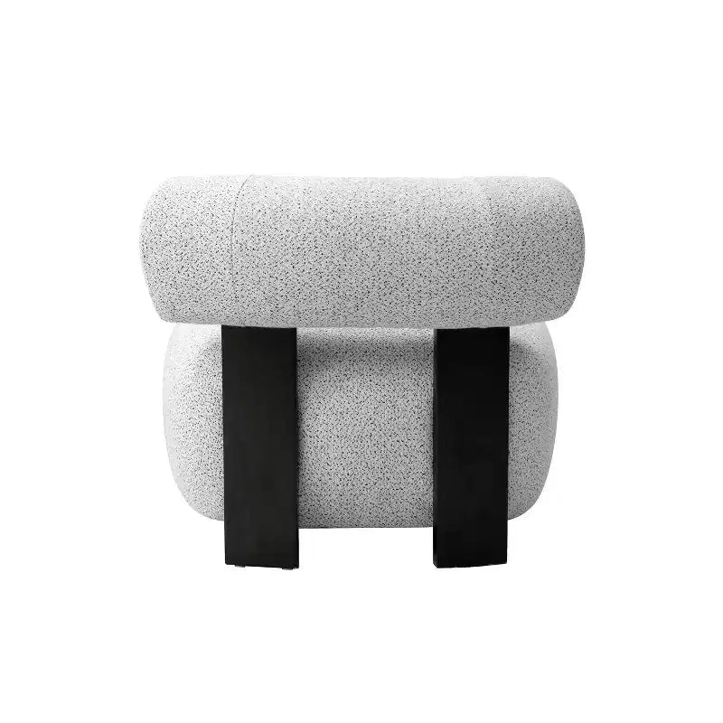 Manhattan Comfort Lot de 2 chaises d'appoint modernes en tissu tissé Bartow, Ivoire/Noir