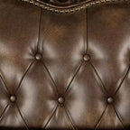 HOMES: Inside + Out Canapé Frazer 73 po traditionnel avec garniture cloutée marron