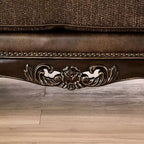 HOMES: Inside + Out Canapé Frazer 73 po traditionnel avec garniture cloutée marron