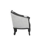 Fauteuil d'appoint Samael 37 po lin gris finition marron foncé - Acme Furniture
