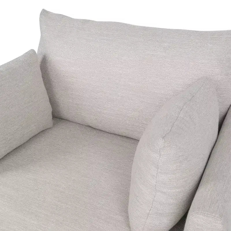 Christopher Knight Home Gould Fauteuil club rembourré avec oreillers décoratifs Beige/Noyer