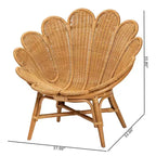 bali & pari Fauteuil d'appoint fleur en rotin Blossom miel