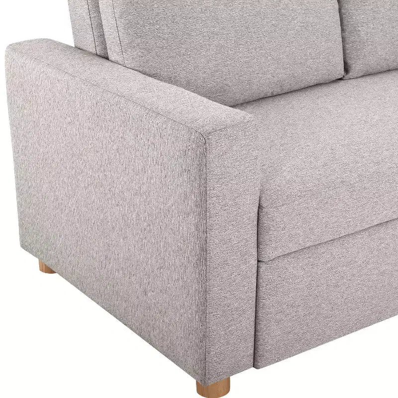 Sofa convertible Serta Aurora gris clair tissé