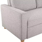Sofa convertible Serta Aurora gris clair tissé