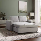 Sofa convertible Serta Aurora gris clair tissé