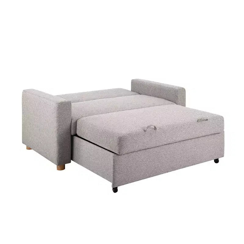 Sofa convertible Serta Aurora gris clair tissé
