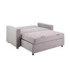 Sofa convertible Serta Aurora gris clair tissé