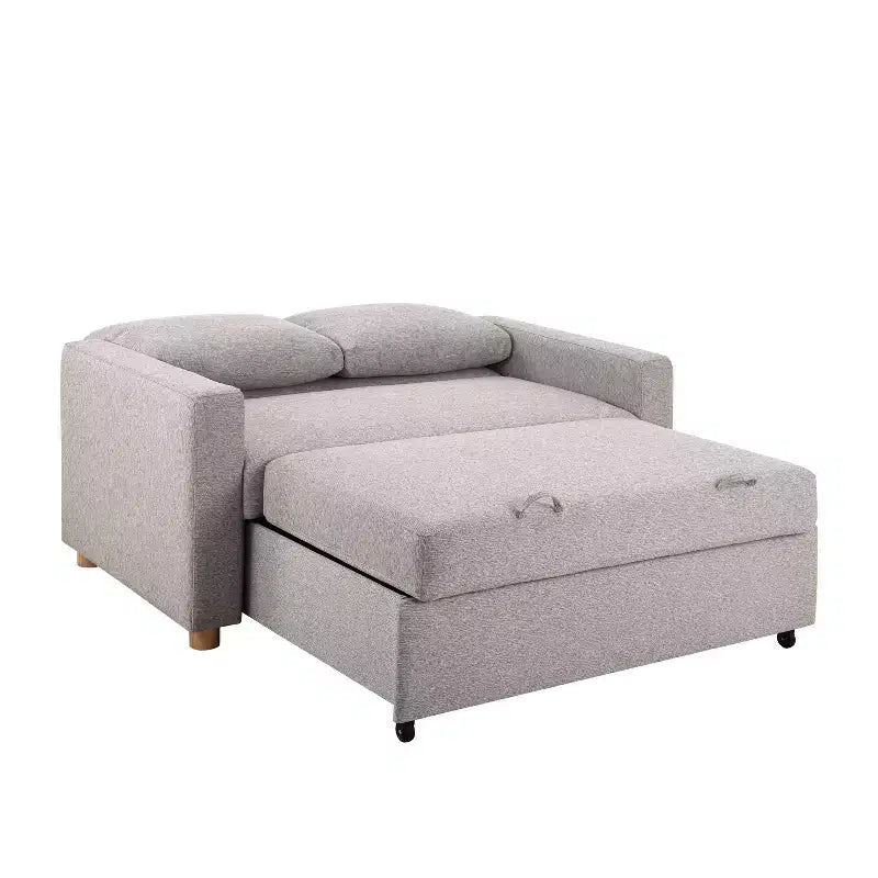 Sofa convertible Serta Aurora gris clair tissé