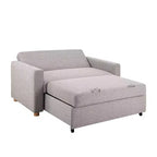 Sofa convertible Serta Aurora gris clair tissé