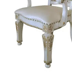 Fauteuil d'appoint Vendome 24" Simili Cuir/Finition Perle Antique - Acme Furniture