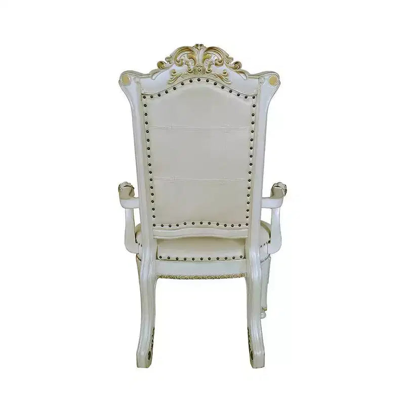 Fauteuil d'appoint Vendome 24" Simili Cuir/Finition Perle Antique - Acme Furniture