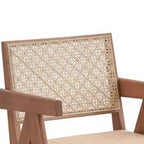 Fauteuil d'appoint Valentina 24" en rotin/finition naturelle - Acme Furniture : revêtement en cuir, capitonné, structure en bois composite
