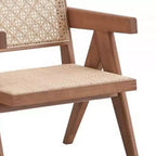 Fauteuil d'appoint Valentina 24" en rotin/finition naturelle - Acme Furniture : revêtement en cuir, capitonné, structure en bois composite