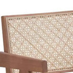 Fauteuil d'appoint Valentina 24" en rotin/finition naturelle - Acme Furniture : revêtement en cuir, capitonné, structure en bois composite