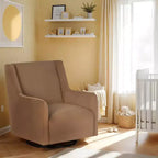 Fauteuil berçant pivotant Linon Dorian marron