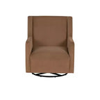 Fauteuil berçant pivotant Linon Dorian marron