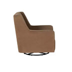 Fauteuil berçant pivotant Linon Dorian marron