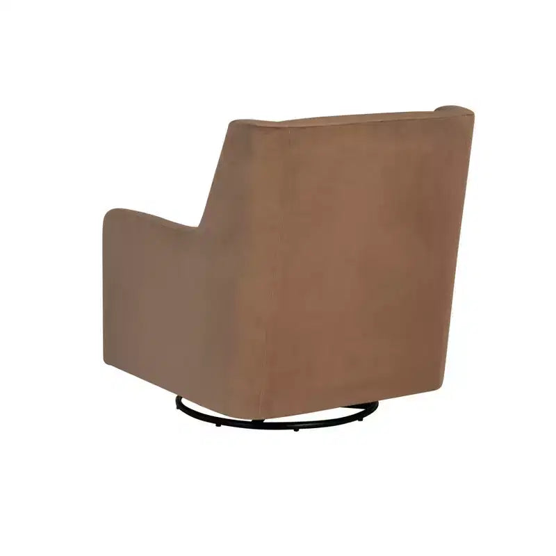 Fauteuil berçant pivotant Linon Dorian marron