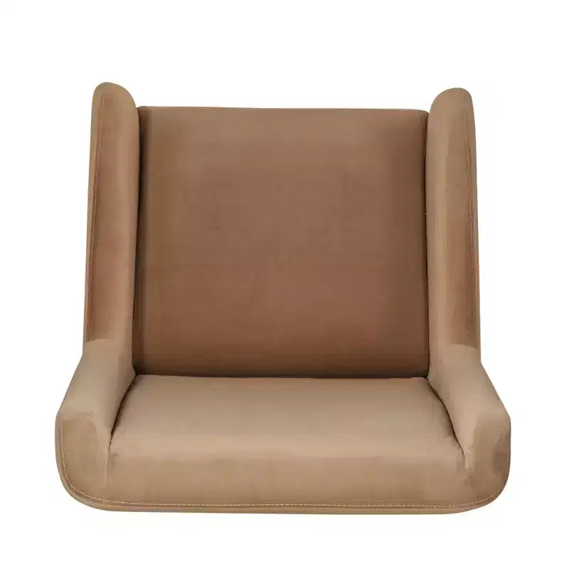 Fauteuil berçant pivotant Linon Dorian marron