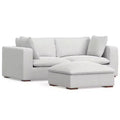 WyndenHall Marlee 2 Seater Sofa and Ottoman Cloud Gray