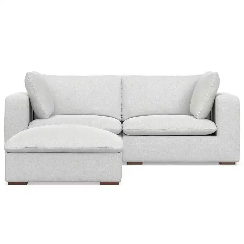 WyndenHall Marlee Canapé 2 places et pouf gris nuage