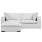 WyndenHall Marlee Canapé 2 places et pouf gris nuage