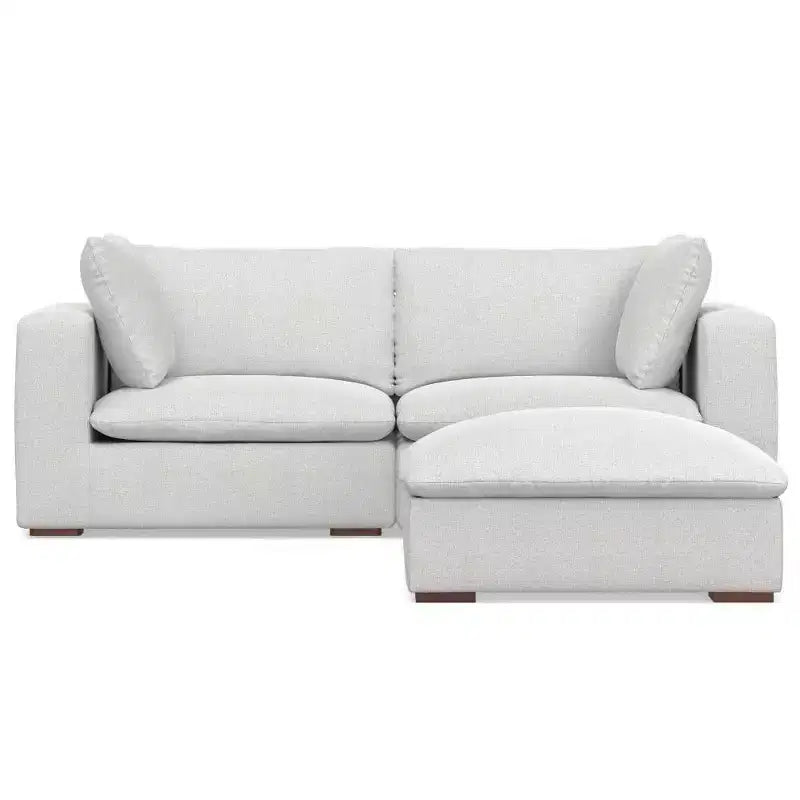 WyndenHall Marlee Canapé 2 places et pouf gris nuage