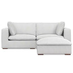 WyndenHall Marlee Canapé 2 places et pouf gris nuage