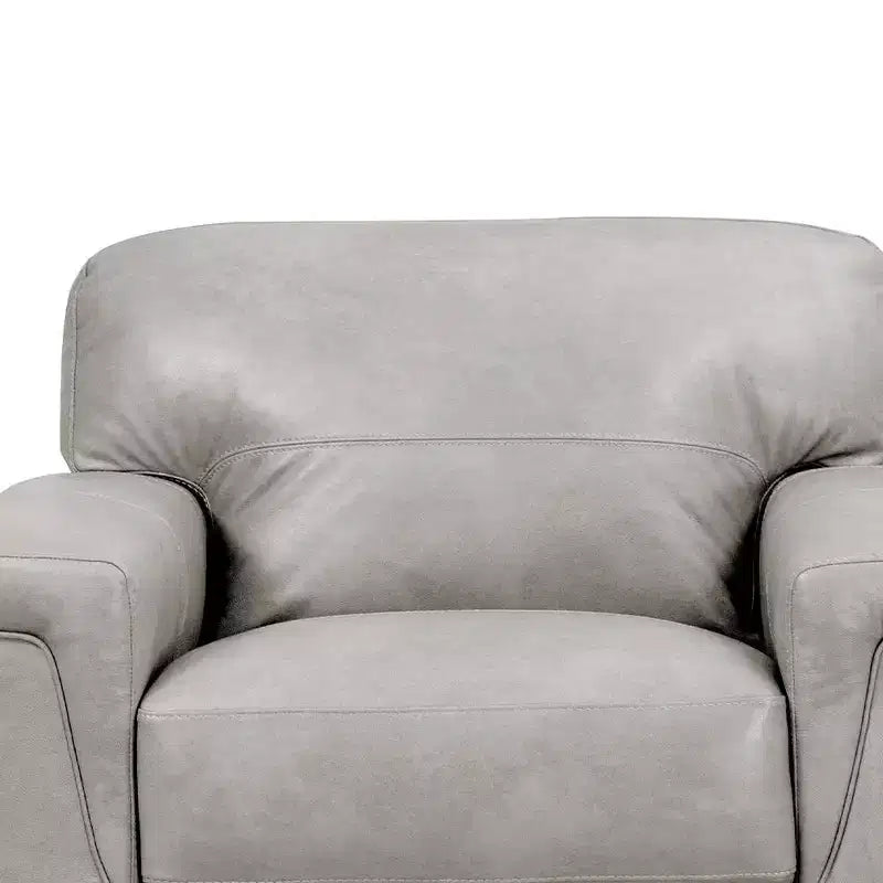 Fauteuil d'appoint Cornelia 43" en cuir beige - Acme Furniture : Mid-Century, capitonné, bois composite