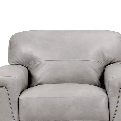Fauteuil d'appoint Cornelia 43" en cuir beige - Acme Furniture : Mid-Century, capitonné, bois composite