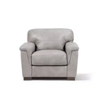 Fauteuil d'appoint Cornelia 43" en cuir beige - Acme Furniture : Mid-Century, capitonné, bois composite