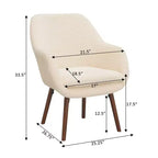 Fauteuil d'appoint à dossier haut Charlotte Breighton Home, crème/marron foncé