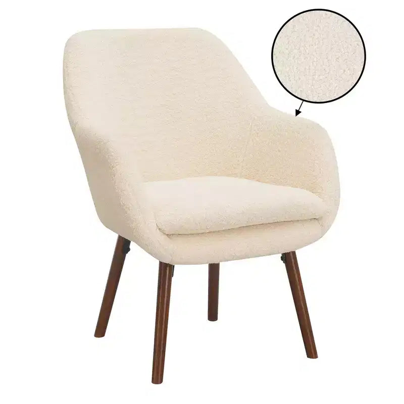 Fauteuil d'appoint à dossier haut Charlotte Breighton Home, crème/marron foncé