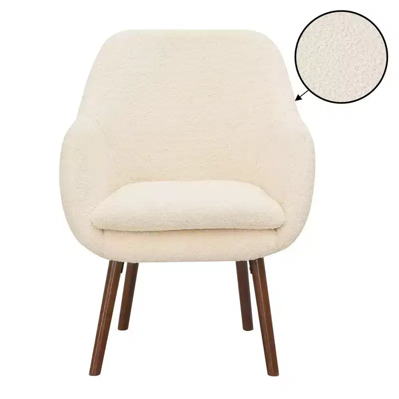 Fauteuil d'appoint à dossier haut Charlotte Breighton Home, crème/marron foncé